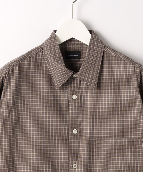 green label relaxing(グリーンレーベルリラクシング)の「THIN ビエラ チェック柄 レギュラーカラー 長袖 シャツ(シャツ/ブラウス・メンズ・グレー/オリーブ/コバルトブルー・S/M/L/XL)」の5枚目の写真
