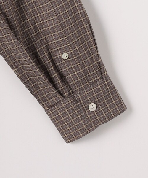 green label relaxing(グリーンレーベルリラクシング)の「THIN ビエラ チェック柄 レギュラーカラー 長袖 シャツ(シャツ/ブラウス・メンズ・グレー/オリーブ/コバルトブルー・S/M/L/XL)」の9枚目の写真