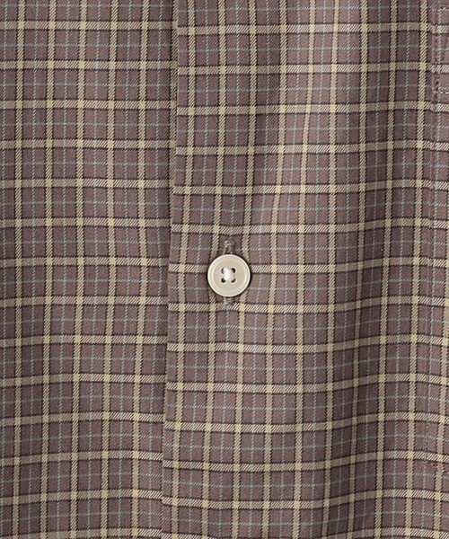 green label relaxing(グリーンレーベルリラクシング)の「THIN ビエラ チェック柄 レギュラーカラー 長袖 シャツ(シャツ/ブラウス・メンズ・グレー/オリーブ/コバルトブルー・S/M/L/XL)」の14枚目の写真
