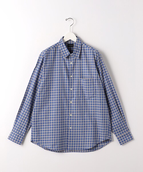 green label relaxing(グリーンレーベルリラクシング)の「THIN ビエラ チェック柄 レギュラーカラー 長袖 シャツ(シャツ/ブラウス・メンズ・グレー/オリーブ/コバルトブルー・S/M/L/XL)」の17枚目の写真
