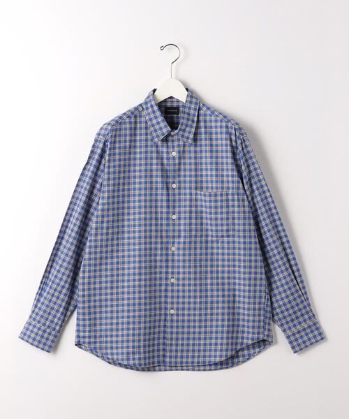 green label relaxing(グリーンレーベルリラクシング)の「THIN ビエラ チェック柄 レギュラーカラー 長袖 シャツ(シャツ/ブラウス・メンズ・グレー/オリーブ/コバルトブルー・S/M/L/XL)」の21枚目の写真