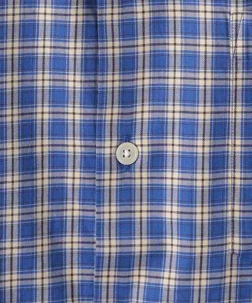 green label relaxing(グリーンレーベルリラクシング)の「THIN ビエラ チェック柄 レギュラーカラー 長袖 シャツ(シャツ/ブラウス・メンズ・グレー/オリーブ/コバルトブルー・S/M/L/XL)」の22枚目の写真