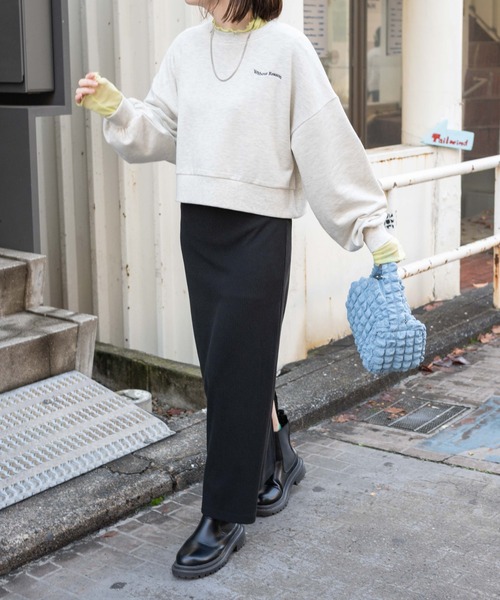 WEGO(ウィゴー)の「WEGO/リブナローロングスカート(スカート・レディース・ブラック/ピンク・FREE)」の17枚目の写真