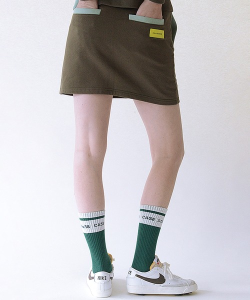 GIORDANO（ジョルダーノ）の「[ CALLEJERA ] PANEL SWEAT SKIRT（スカート・レディース・チャコールグレー/カーキ/ネイビー・1/2）」の7枚目の写真