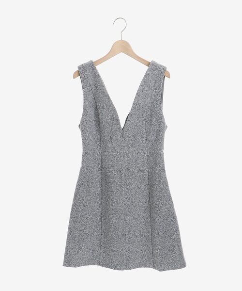 MAJESTIC LEGON(マジェスティックレゴン)の「Vネックミニジャンスカ(ジャンパースカート・レディース・ブラック/グレー/ベージュ・MEDIUM)」の20枚目の写真