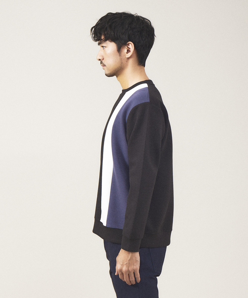 ABAHOUSE GRAY(アバハウスグレイ)の「【配色切替え】シルキー ダンボール プルオーバー(Tシャツ/カットソー・メンズ・ホワイト/ブラック/グレイッシュベージュ・46/48)」の5枚目の写真