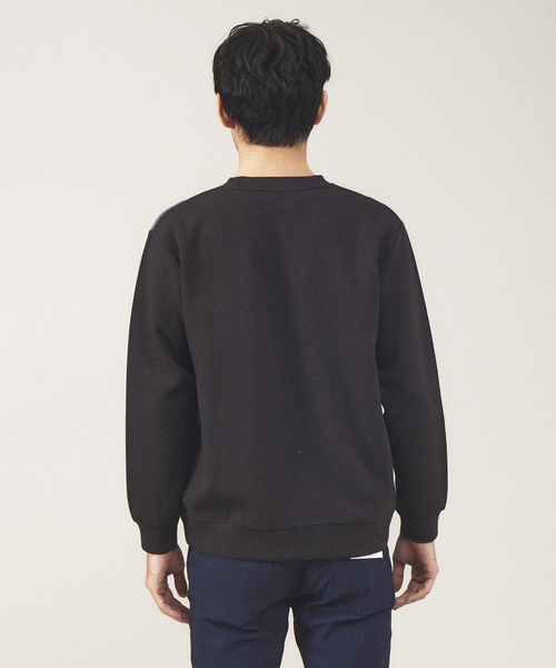 ABAHOUSE GRAY(アバハウスグレイ)の「【配色切替え】シルキー ダンボール プルオーバー(Tシャツ/カットソー・メンズ・ホワイト/ブラック/グレイッシュベージュ・46/48)」の6枚目の写真