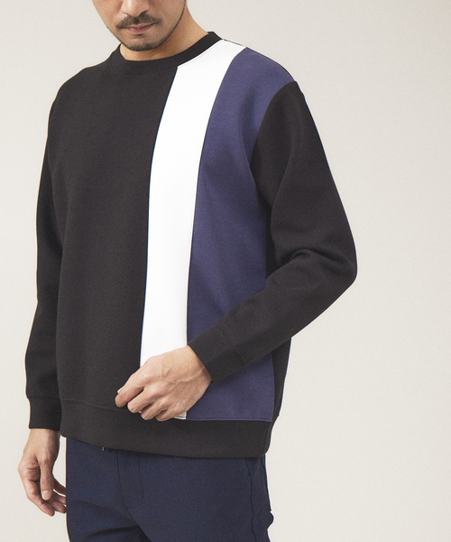 ABAHOUSE GRAY(アバハウスグレイ)の「【配色切替え】シルキー ダンボール プルオーバー(Tシャツ/カットソー・メンズ・ホワイト/ブラック/グレイッシュベージュ・46/48)」の8枚目の写真