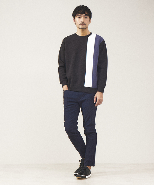 ABAHOUSE GRAY(アバハウスグレイ)の「【配色切替え】シルキー ダンボール プルオーバー(Tシャツ/カットソー・メンズ・ホワイト/ブラック/グレイッシュベージュ・46/48)」の10枚目の写真