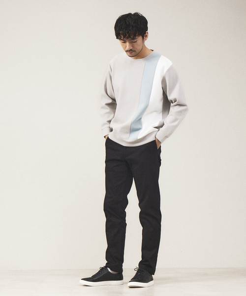 ABAHOUSE GRAY(アバハウスグレイ)の「【配色切替え】シルキー ダンボール プルオーバー(Tシャツ/カットソー・メンズ・ホワイト/ブラック/グレイッシュベージュ・46/48)」の15枚目の写真
