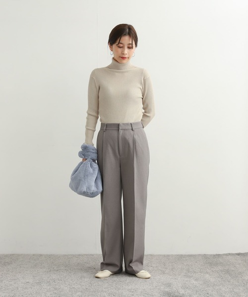 URBAN RESEARCH DOORS（アーバンリサーチドアーズ）の「タートルネックリブニット（ニット/セーター・レディース・ライトグレー/ブラウン/ブルー/ブラック・MEDIUM）」の14枚目の写真