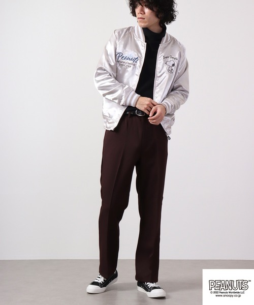 PEANUTS（ピーナッツ）の「PEANUTS スヌーピー スカジャン（スカジャン・レディース・シルバー/ブルー/ブラック/レッド・M/L/LL）」の13枚目の写真