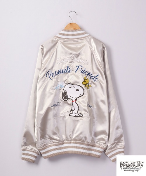 PEANUTS（ピーナッツ）の「PEANUTS スヌーピー スカジャン（スカジャン・レディース・シルバー/ブルー/ブラック/レッド・M/L/LL）」の8枚目の写真