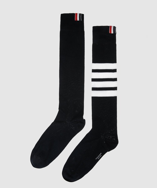 【送料&関税込】Thom Browne Over The Calf Socks W/ 4 Bar In OVER THE CALF SOCKS W/ 4 BAR IN LIGHTWEIGHT COTTON（ソックス