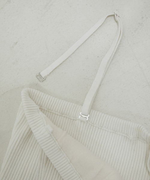 SALON adam et rope'（サロン アダム エ ロペ）の「【オーガニックコットン】パッド付きチューブトップ-CreamyCotton /クリーミーコットン-（チューブトップ・レディース・ホワイト/ブルー系その他4/ベージュ/ブラック系その他・FREE）」の8枚目の写真