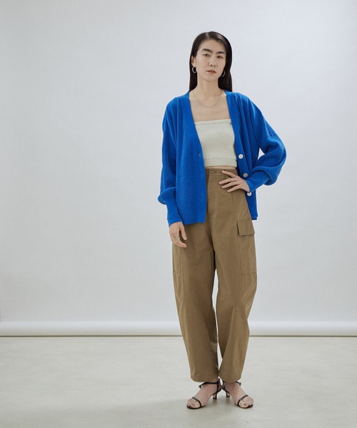 SALON adam et rope'（サロン アダム エ ロペ）の「【オーガニックコットン】パッド付きチューブトップ-CreamyCotton /クリーミーコットン-（チューブトップ・レディース・ホワイト/ブルー系その他4/ベージュ/ブラック系その他・FREE）」の6枚目の写真