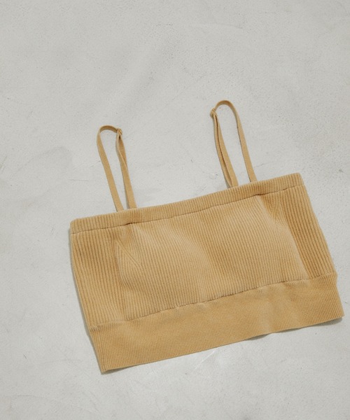 SALON adam et rope'（サロン アダム エ ロペ）の「【オーガニックコットン】パッド付きチューブトップ-CreamyCotton /クリーミーコットン-（チューブトップ・レディース・ホワイト/ブルー系その他4/ベージュ/ブラック系その他・FREE）」の18枚目の写真