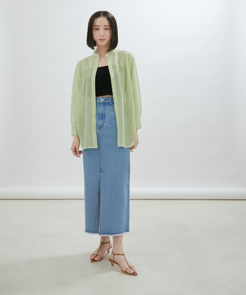 SALON adam et rope'（サロン アダム エ ロペ）の「【オーガニックコットン】パッド付きチューブトップ-CreamyCotton /クリーミーコットン-（チューブトップ・レディース・ホワイト/ブルー系その他4/ベージュ/ブラック系その他・FREE）」の21枚目の写真