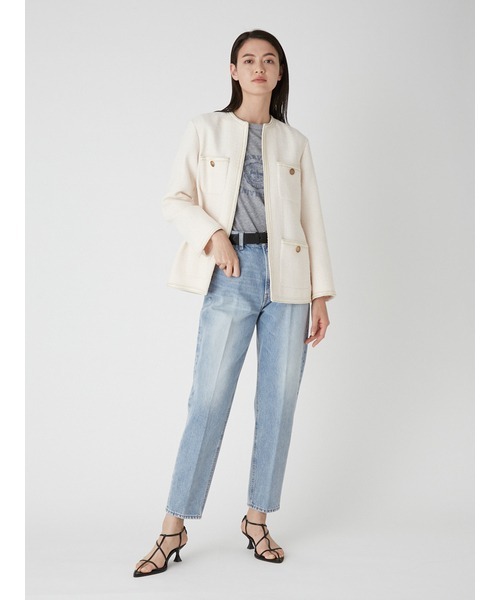 Mila Owen（ミラオーウェン）の「センタープレスマムテーパードデニムパンツ【ウォッシャブル/手洗い可能】（デニムパンツ・レディース・インディゴブルー/ライトブルー/ブルー・00/2/0/1）」の13枚目の写真