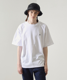 【BEVERLY HILLS POLO CLUB/ビバリーヒルズポロクラブ 】オーバーサイズ ロゴ ワンポイント刺繍 半袖Tシャツ/無地T/リンガーT/ボーダーT/レディース メンズ