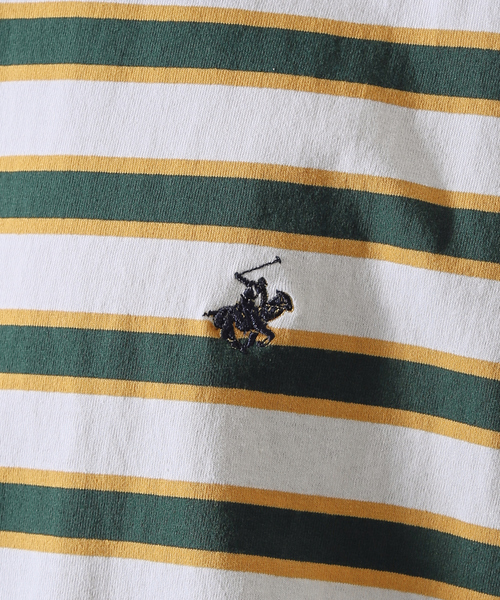 BEVERLY HILLS POLO CLUB(ビバリーヒルズポロクラブ)の「【BEVERLY HILLS POLO CLUB/ビバリーヒルズポロクラブ 】オーバーサイズ ロゴ ワンポイント刺繍 半袖Tシャツ/無地T/リンガーT/ボーダーT/レディース メンズ(Tシャツ/カットソー・メンズ・その他4/ブラック/ホワイト/ネイビー/マスタード/その他1/その他3/その他2・M/L/LL)」の19枚目の写真