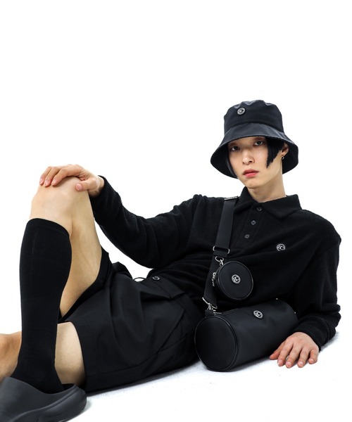 BASIC COTTON(ベーシックコットン)の「A'GEM/9 × .kom『BASIC COTTON/ベーシックコットン』 NYLON BUCKET HAT /ナイロンバケットハット(ハット・レディース・ブラック・FREE)」の7枚目の写真