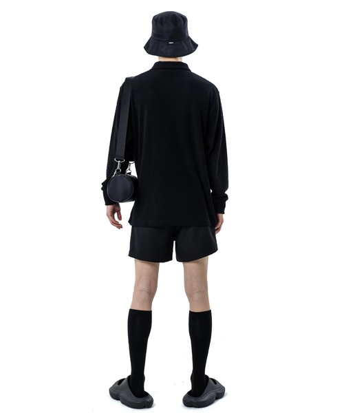 BASIC COTTON(ベーシックコットン)の「A'GEM/9 × .kom『BASIC COTTON/ベーシックコットン』 NYLON BUCKET HAT /ナイロンバケットハット(ハット・レディース・ブラック・FREE)」の4枚目の写真