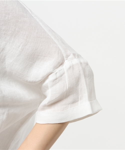 FIGARO Paris（フィガロパリ）の「◆120%LINO BOX シャツ（シャツ/ブラウス・レディース・ライトグレー/ホワイト・38/40）」の10枚目の写真