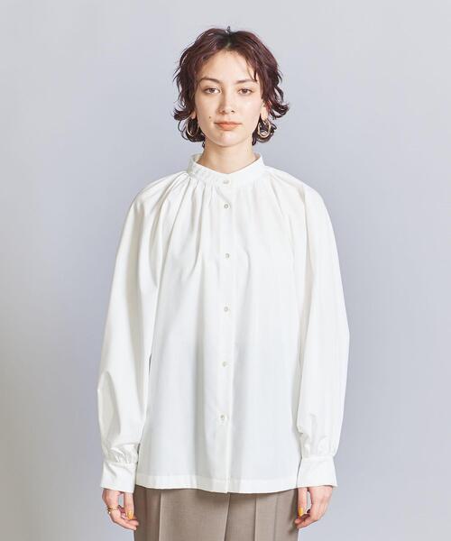 BEAUTY&YOUTH UNITED ARROWS（ビューティーアンドユースユナイテッドアローズ）の「タックボリューム シャツ -ウォッシャブル-（シャツ/ブラウス・レディース・ホワイト/ブラック・FREE）」の3枚目の写真