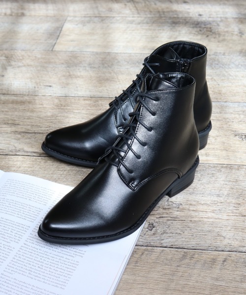 LibertyDoll（リバティードール）の「ポインテッドローヒールブーツ（ブーツ・レディース・ダークブラウン系2/ダークブラウン系4/キャメル/ブラック系1/ブラック系3/ブラック系4/ダークブラウン系3/グレー系1/ブラック系6/ブラック系5/ブラック系7/アイボリー系2/グレー系2/ブラック系2/ダークブラウン系1/アイボリー系1・LL/S/M/L/SS/3L）」の2枚目の写真