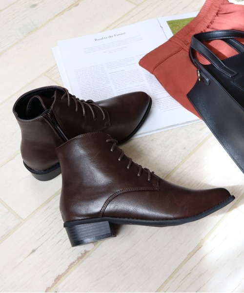 LibertyDoll（リバティードール）の「ポインテッドローヒールブーツ（ブーツ・レディース・ダークブラウン系2/ダークブラウン系4/キャメル/ブラック系1/ブラック系3/ブラック系4/ダークブラウン系3/グレー系1/ブラック系6/ブラック系5/ブラック系7/アイボリー系2/グレー系2/ブラック系2/ダークブラウン系1/アイボリー系1・LL/S/M/L/SS/3L）」の10枚目の写真