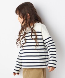 SHIPS any（シップス エニィ）の「SHIPS any: STANDARD ボートネック ボーダー ロンT 2023 <KIDS>（Tシャツ/カットソー・キッズ）」