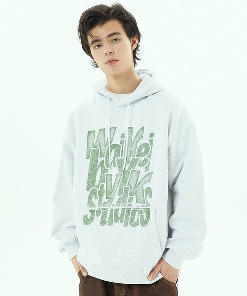 WaiKei（ワイケイ）の「【UNISEX】Wai Kei／タイポグラフィフーディー(裏起毛) 2194825（パーカー・レディース・ブラック/ネイビー/オフホワイト・MEDIUM/LARGE）」の7枚目の写真