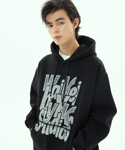 WaiKei（ワイケイ）の「【UNISEX】Wai Kei／タイポグラフィフーディー(裏起毛) 2194825（パーカー・レディース・ブラック/ネイビー/オフホワイト・MEDIUM/LARGE）」の10枚目の写真