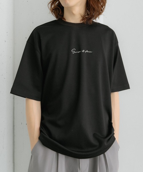 ポンチ キレイめTシャツ 楽天市場】無地 ボーダー ポンチ スリット ラウンドネック