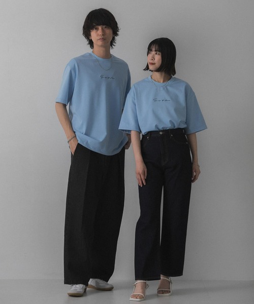 SENSE OF PLACE by URBAN RESEARCH（センスオブプレイスバイアーバンリサーチ）の「シシュウポンチショートスリーブTシャツ（Tシャツ/カットソー・メンズ・ライトカーキ/ライトベージュ/ブラック/ホワイト/チャコールグレー/オリーブ/ブルー/ブラック系その他/ホワイト系その他/ピンク/ライトブルー/グリーン系その他/パープル・MEDIUM/LARGE）」の15枚目の写真