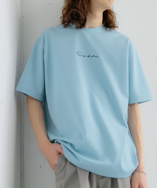 SENSE OF PLACE by URBAN RESEARCH（センスオブプレイスバイアーバンリサーチ）の「シシュウポンチショートスリーブTシャツ（Tシャツ/カットソー・メンズ・ライトカーキ/ライトベージュ/ブラック/ホワイト/チャコールグレー/オリーブ/ブルー/ブラック系その他/ホワイト系その他/ピンク/ライトブルー/グリーン系その他/パープル・MEDIUM/LARGE）」の18枚目の写真