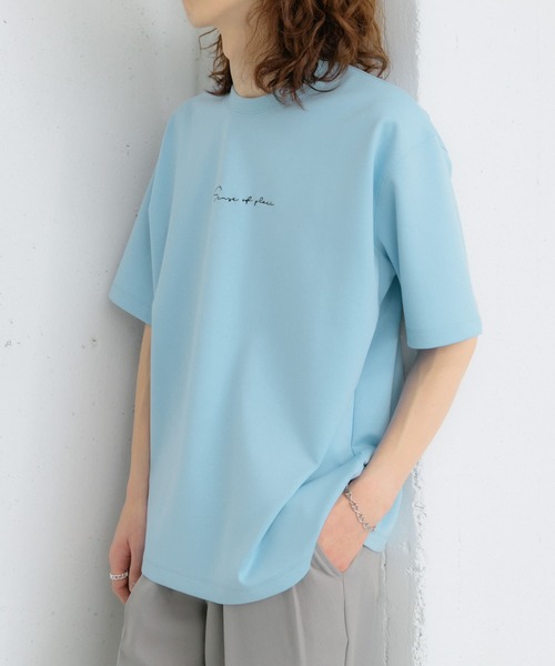 SENSE OF PLACE by URBAN RESEARCH(センスオブプレイスバイアーバンリサーチ)の「シシュウポンチショートスリーブTシャツ(Tシャツ/カットソー・メンズ・ライトカーキ/ライトベージュ/ブラック/ホワイト/チャコールグレー/オリーブ/ブルー/ブラック系その他/ホワイト系その他/ピンク/ライトブルー/グリーン系その他/パープル・MEDIUM/LARGE)」の18枚目の写真