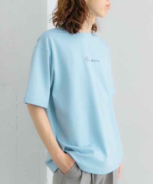 SENSE OF PLACE by URBAN RESEARCH(センスオブプレイスバイアーバンリサーチ)の「シシュウポンチショートスリーブTシャツ(Tシャツ/カットソー・メンズ・ライトカーキ/ライトベージュ/ブラック/ホワイト/チャコールグレー/オリーブ/ブルー/ブラック系その他/ホワイト系その他/ピンク/ライトブルー/グリーン系その他/パープル・MEDIUM/LARGE)」の20枚目の写真