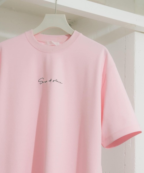 SENSE OF PLACE by URBAN RESEARCH(センスオブプレイスバイアーバンリサーチ)の「シシュウポンチショートスリーブTシャツ(Tシャツ/カットソー・メンズ・ライトカーキ/ライトベージュ/ブラック/ホワイト/チャコールグレー/オリーブ/ブルー/ブラック系その他/ホワイト系その他/ピンク/ライトブルー/グリーン系その他/パープル・MEDIUM/LARGE)」の15枚目の写真