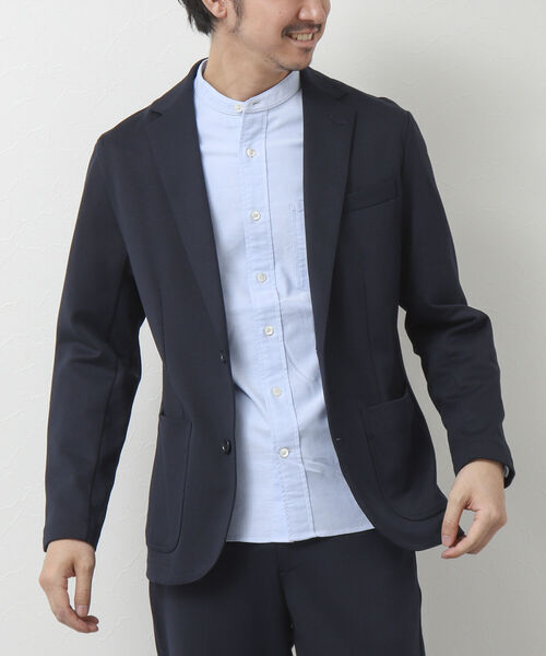 NOLLEY'S goodman（ノーリーズグッドマン）の「《セットアップ対応》ストレッチジャージ ジャケット（テーラードジャケット・メンズ・ネイビー/グレー・S/M/L/XL）」の14枚目の写真
