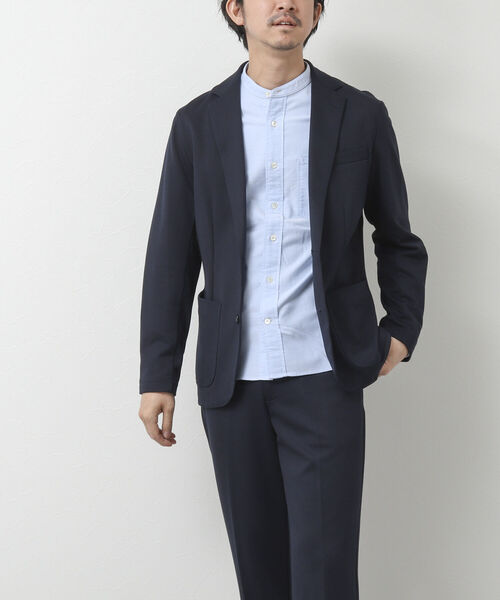 NOLLEY'S goodman（ノーリーズグッドマン）の「《セットアップ対応》ストレッチジャージ ジャケット（テーラードジャケット・メンズ・ネイビー/グレー・S/M/L/XL）」の17枚目の写真