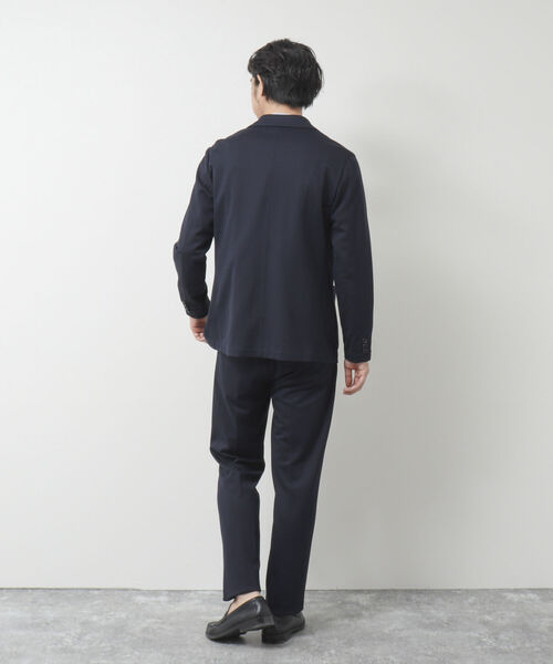 NOLLEY'S goodman（ノーリーズグッドマン）の「《セットアップ対応》ストレッチジャージ ジャケット（テーラードジャケット・メンズ・ネイビー/グレー・S/M/L/XL）」の9枚目の写真