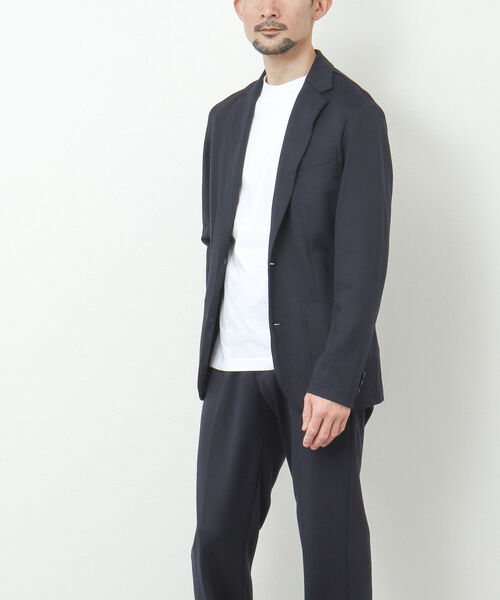 NOLLEY'S goodman（ノーリーズグッドマン）の「《セットアップ対応》ストレッチジャージ ジャケット（テーラードジャケット・メンズ・ネイビー/グレー・S/M/L/XL）」の18枚目の写真