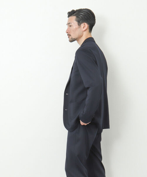 NOLLEY'S goodman（ノーリーズグッドマン）の「《セットアップ対応》ストレッチジャージ ジャケット（テーラードジャケット・メンズ・ネイビー/グレー・S/M/L/XL）」の10枚目の写真