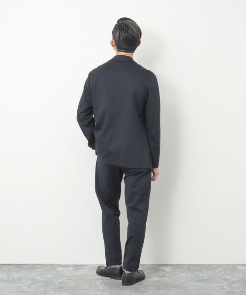 NOLLEY'S goodman（ノーリーズグッドマン）の「《セットアップ対応》ストレッチジャージ ジャケット（テーラードジャケット・メンズ・ネイビー/グレー・S/M/L/XL）」の8枚目の写真
