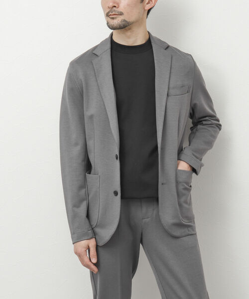 NOLLEY'S goodman（ノーリーズグッドマン）の「《セットアップ対応》ストレッチジャージ ジャケット（テーラードジャケット・メンズ・ネイビー/グレー・S/M/L/XL）」の13枚目の写真