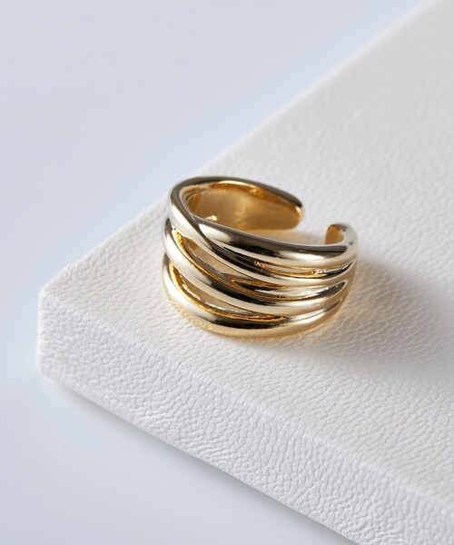 tk.TAKEO KIKUCHI（ティーケータケオキクチ）の「◆ぷっくりピンキーリング＆イヤカフ（リング・メンズ・シルバー系4/シルバー/ゴールド/シルバー系5/ゴールド系5・08）」の5枚目の写真