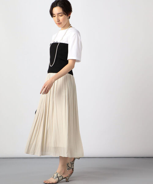 NOLLEY’S（ノーリーズ）の「割繊プリーツスカート（スカート・レディース・ネイビー/オフホワイト/ホワイト系その他5・36/38）」の18枚目の写真