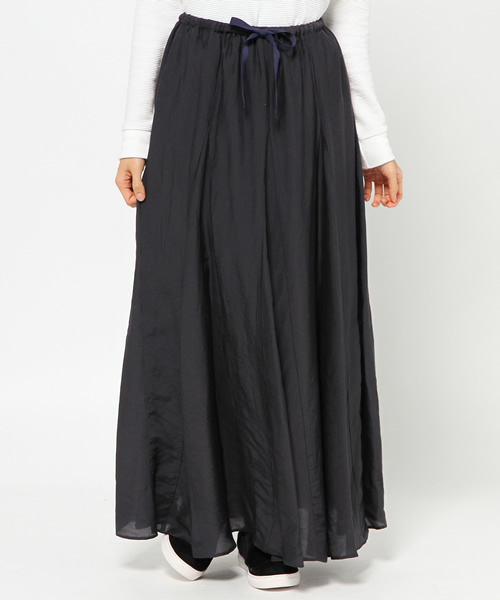 Spick & Span（スピックアンドスパン）の「テンセル.Cuローン ロングハギフレアースカート。（スカート・レディース・ホワイト/ネイビー/サックスブルー・FREE）」の12枚目の写真